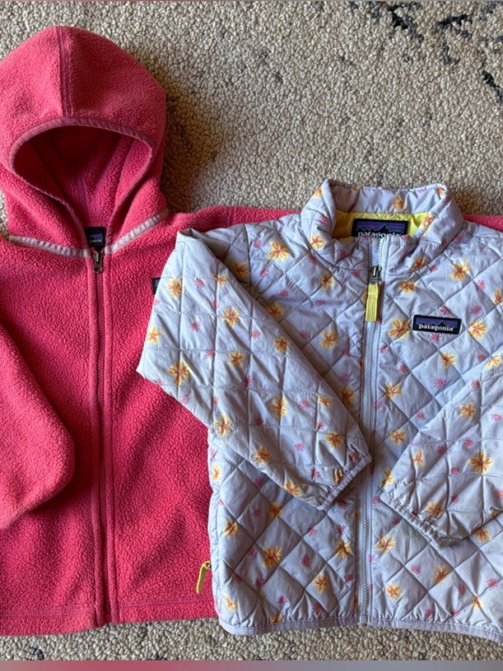 Patagonia Kids puffer Jacket & Fleece 4t EUC